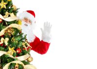 Claus und Weihnachtsbaum